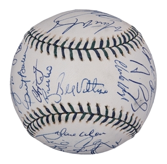 2001 National League All-Stars Team Signed OML Selig All-Star Baseball With 32 Signatures Including Gwynn and Pujols (MLB Authenticated, Beckett & JSA)